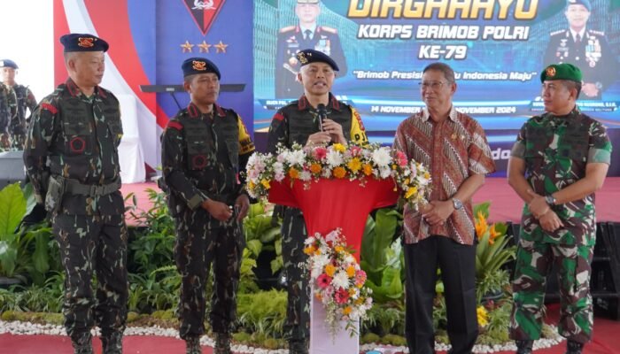 Kasrem 045/Gaya Hadiri Syukuran HUT Korps Brimob Polri Ke-79