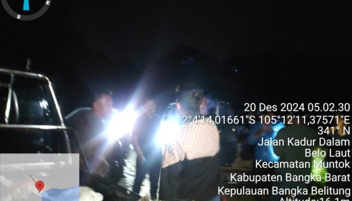 Tim Sat Polairud Polres Bangka Barat Ringkus Pelaku Pertambangan Timah Ilegal