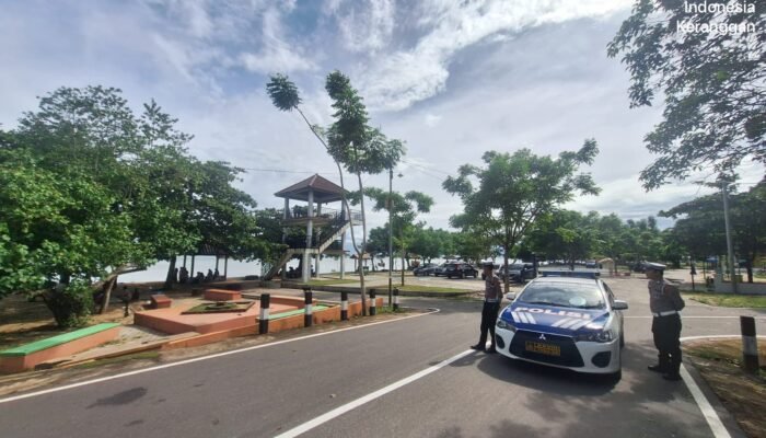 Patroli Objek Wisata langkah Aman Sat Lantas Pores Bangka Barat jaga Ketertiban Masyarakat