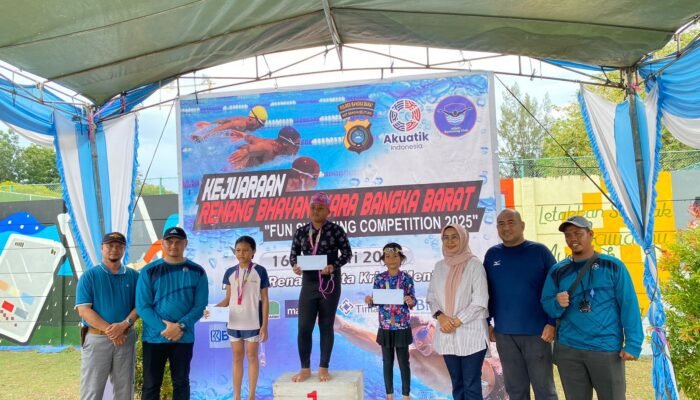 Dukung Bakat Muda,Polres Bangka Barat Gelar Kejuaraan Renang Tingkat Kabupaten