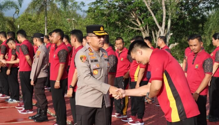 Menyambut Ramadhan,Kapolres Halal Bihalal Dengan Personil Polres Bangka Barat