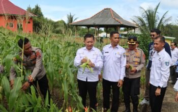 Polres Bangka Barat Laksanakan Zoom Meeting dan Panen Perdana Jagung Serentak