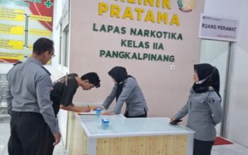 Lapas Narkotika Kelas IIA Pangkalpinang Adakan Kegiatan Tes Urine Bagi WBP