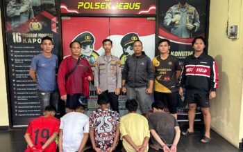 Pelaku Pengeroyokan Gunakan Sajam Tumbak Petar di Jebus Berhasil diringkus Tim Reserse Polsek Jebus