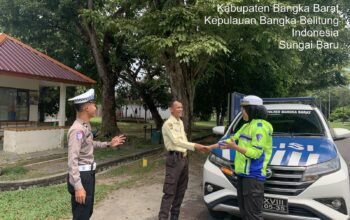 Pastikan Keaman Pemukiman Warga Polres Bangka Barat Gencarkan Patroli
