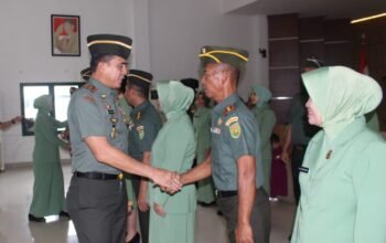 19 Prajurit Korem 045/Gaya Ikuti Korp Rapor Kenaikan Pangkat