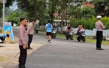 Kapolres Bangka Barat Turun Langsung Dalam Kegiatan Strong Point,Guna Kelancara Arus Lalu Lintas
