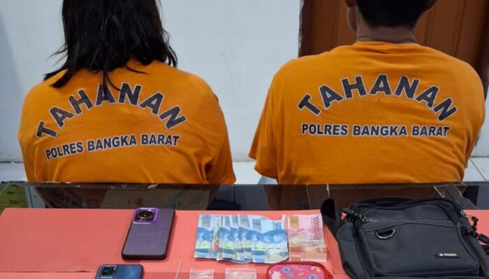 Pasangan Suami Istri di Mentok Diciduk Polisi, Simpan 18 Paket Sabu dan 6 Butir Ekstasi