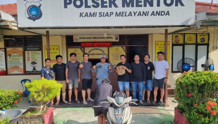 Timgab Polres dan Polsek Muntok, Berhasil Lumpuhkan Pelaku Curanmor di Pantai Teluk Inggris