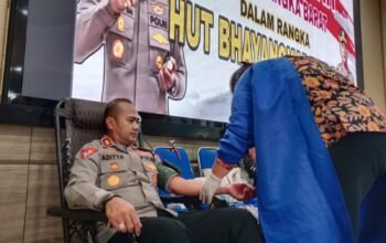 Polres Bangka Barat Gelar Donor Darah Sambut HUT Bhayangkara ke-79, Wujud Kepedulian Kemanusiaan Polri