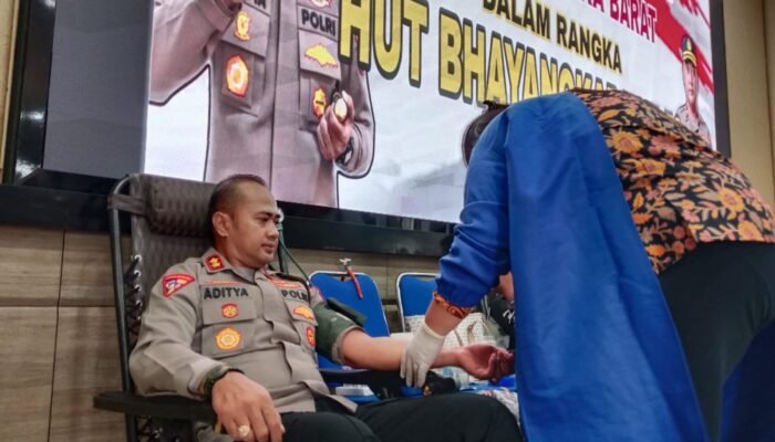 Polres Bangka Barat Gelar Donor Darah Sambut HUT Bhayangkara ke-79, Wujud Kepedulian Kemanusiaan Polri