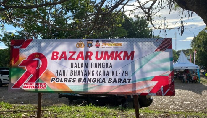 Polres Bangka Barat Gelar Bazar UMKM Meriahkan Hari Bhayangkara ke-79, Dorong Ekonomi Masyarakat