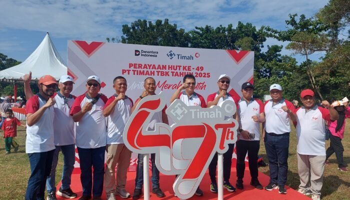 Kapolres Bangka Barat Kawal Langsung Jalan Santai HUT PT TIMAH ke-49 