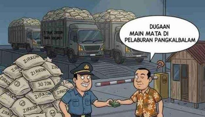 30 Ton Zirkon di Bawa Gunakan Tiga Unit Truk di Amankan di Pelabuhan Tanjung Priok