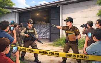 Kejasaan dan Polisi Lakukan Penggeledahan diduga Rumah Tomi alias Liku di Desa Puput